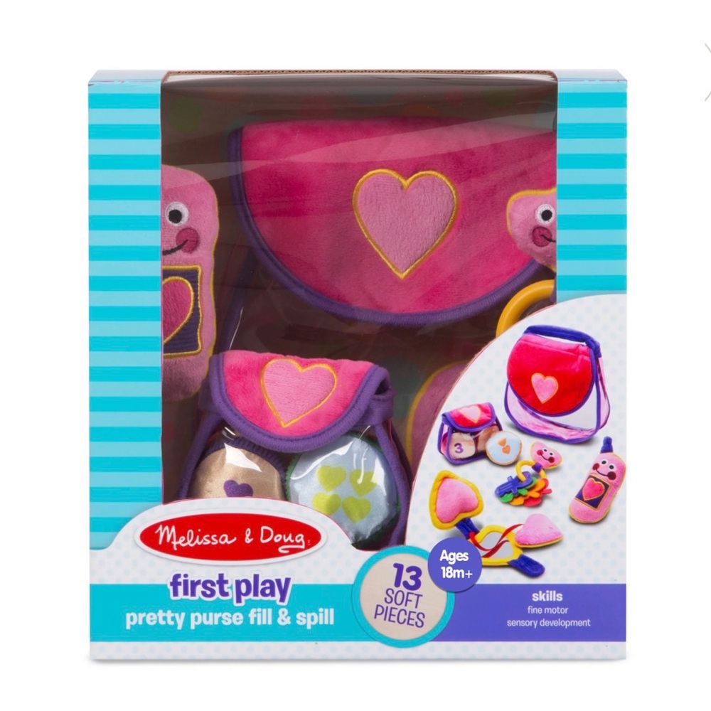 New in box Melissa & Doug Pretty Purse Fill and Spill Soft Play Set Toddler Toy